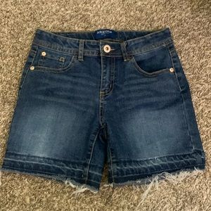Arizona dark wash jean shorts.
